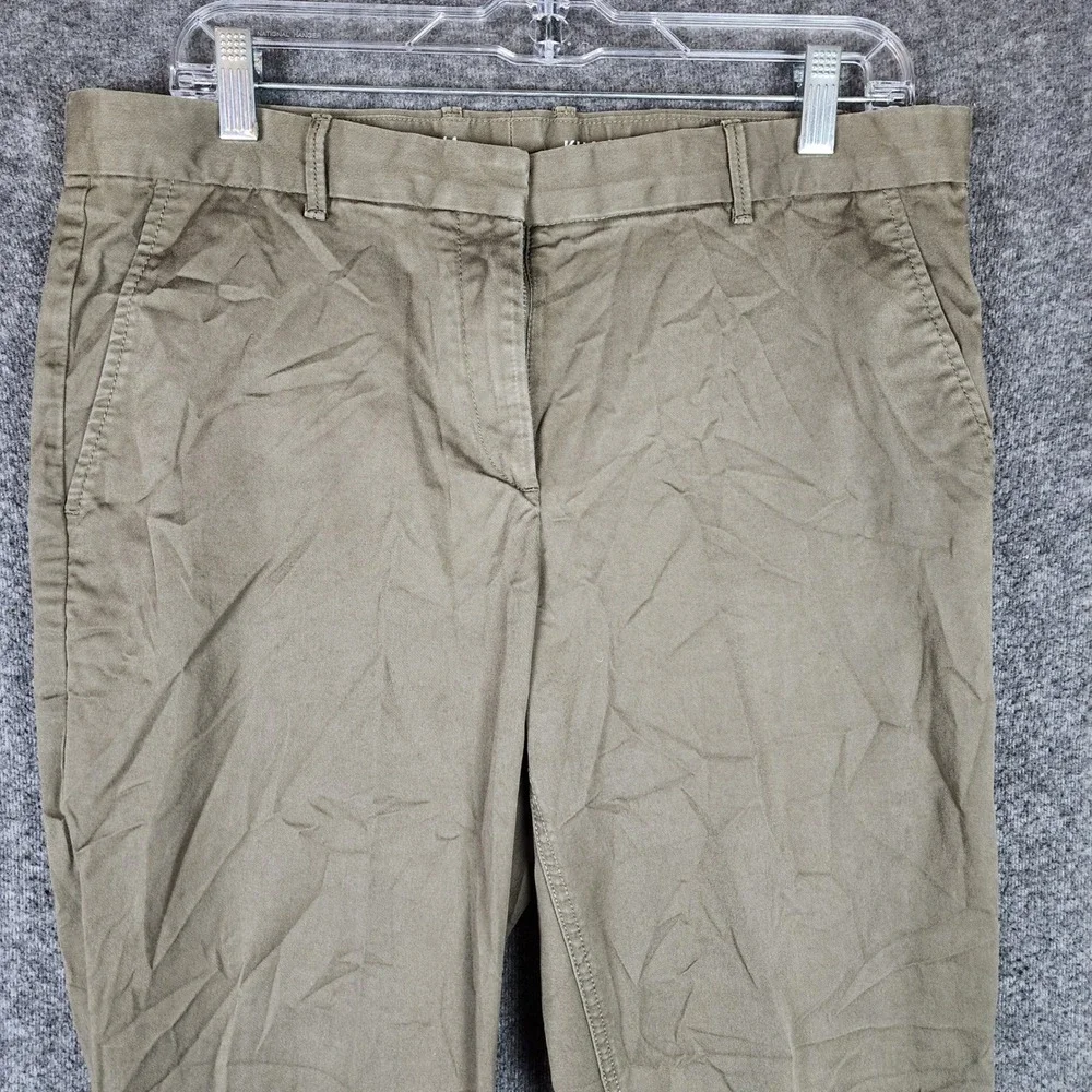 Gap Khakis Pants Women 10R Broken-In Straight Olive Green EUC